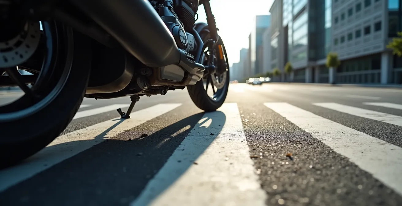 Verkehrsschild zeigt Busspurfreigabe für Motorräder