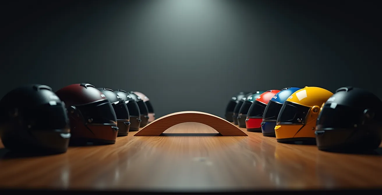 Symbolische Darstellung der Bluetooth-Brücke zwischen zwei Mesh-Netzwerken