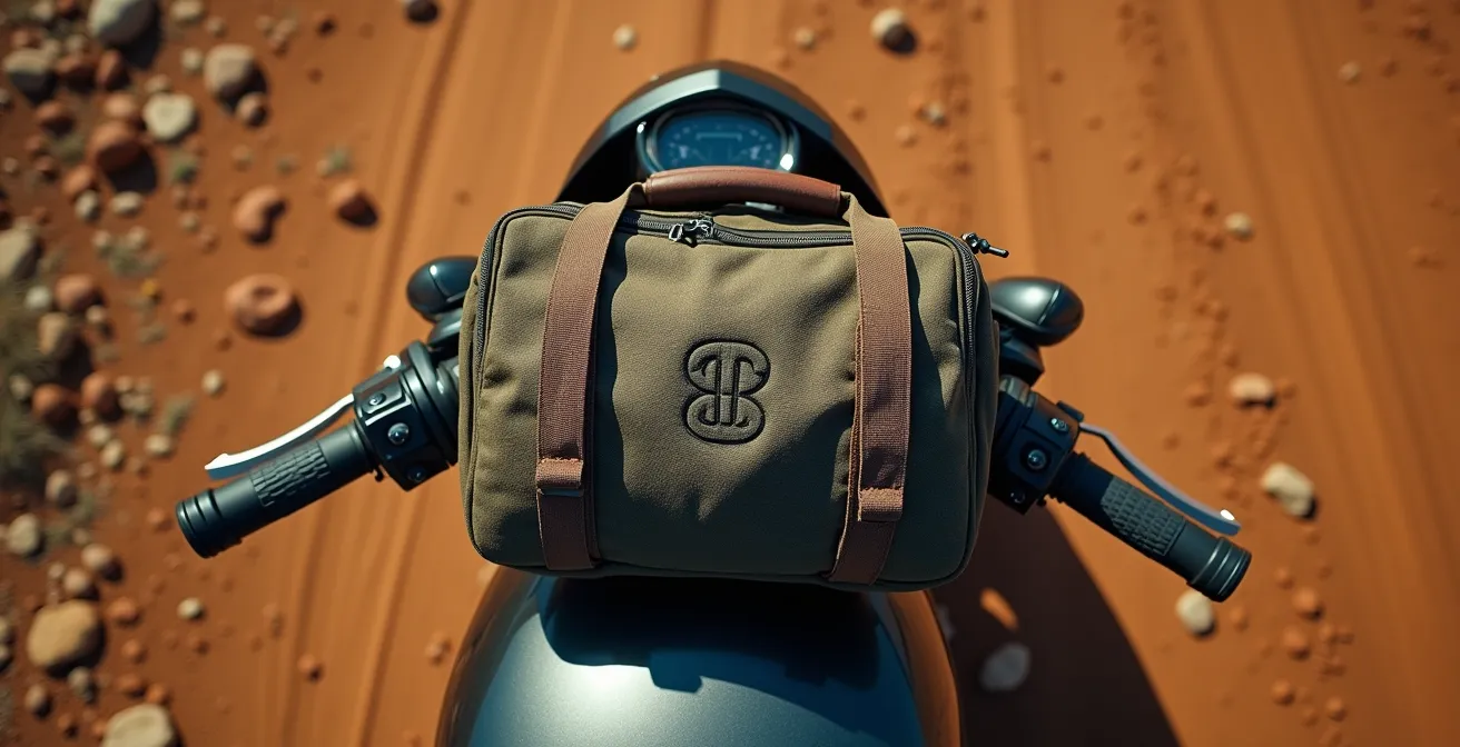 Thermografie-Aufnahme eines überhitzten Tankrucksacks bei Sommerhitze