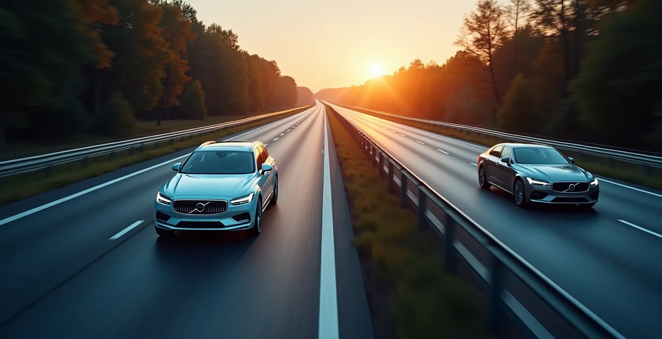 Visueller Vergleich zwischen Tesla und Mercedes Assistenzsystemen