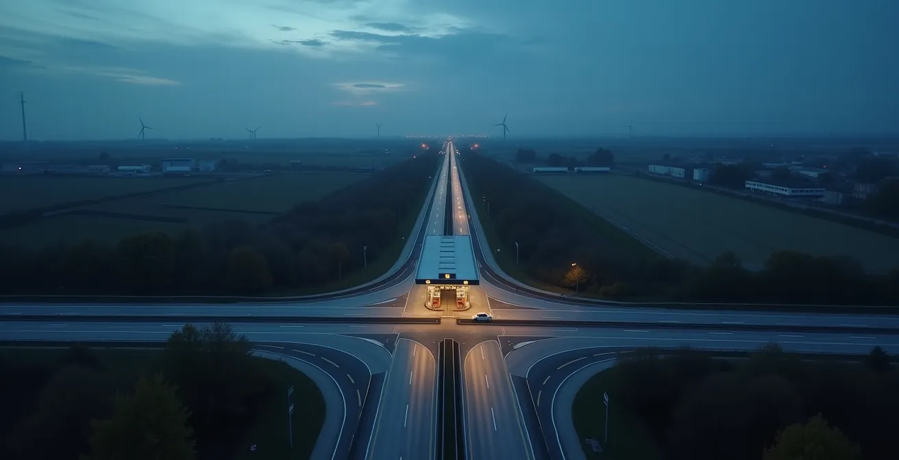 Deutschlandkarte mit spärlichem Wasserstoff-Tankstellennetz